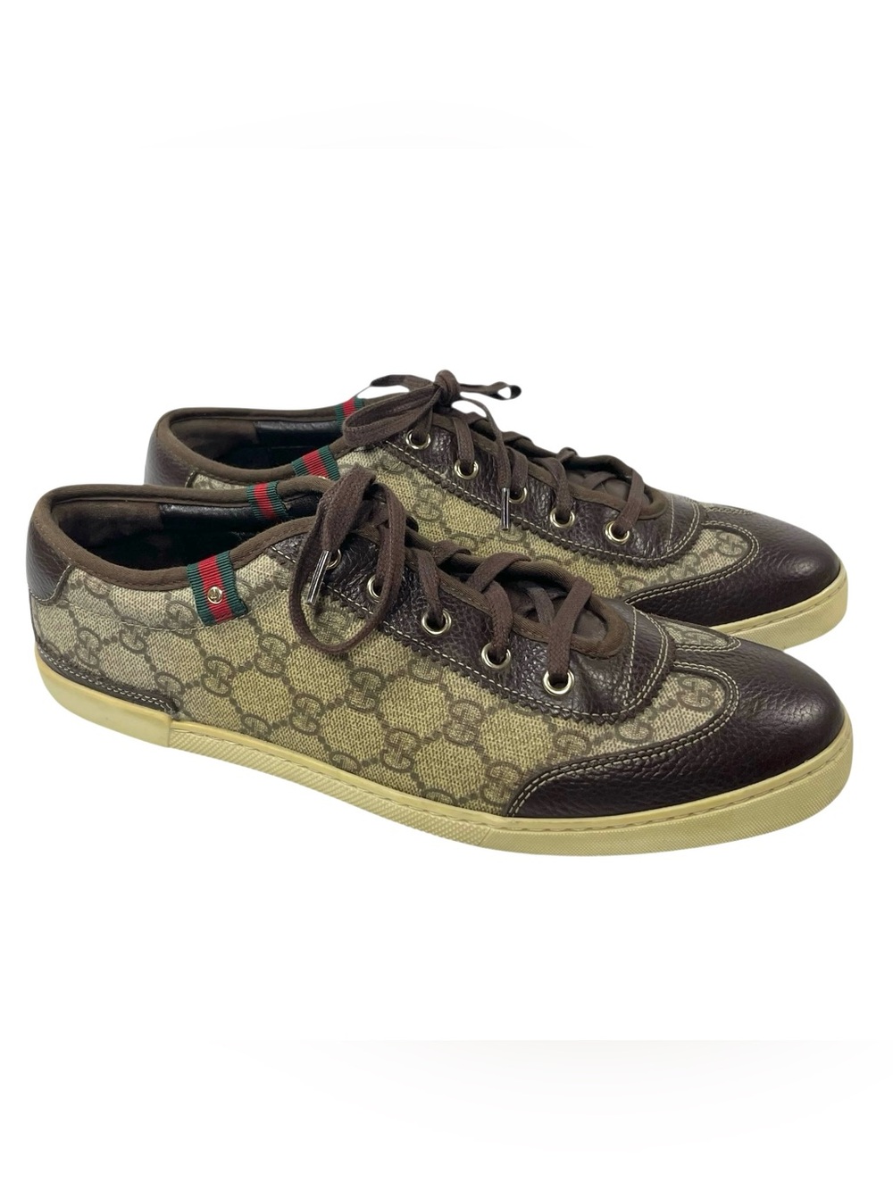 GUCCI GG Monogram Tan Brown Sneaker